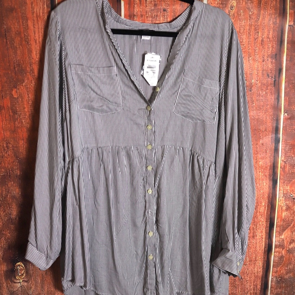 Torrid Black & White Tunic